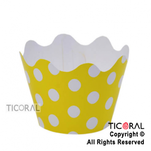 LUNARES AMARILLO PORTA CUPCAKES x 12